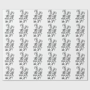 Funny Christmas Elf made me Do it Funny Retro Cool Wrapping Paper