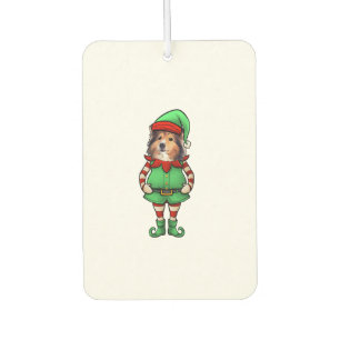 Funny Christmas Elf Shetland Sheepdog Dog Sheltie Air Freshener