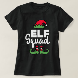 Funny Christmas Elf Squad Family Matching T-Shirt