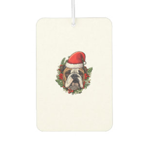 Funny Christmas English Bulldog  Air Freshener