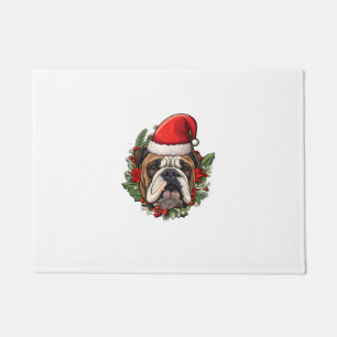 Funny Christmas English Bulldog Doormat
