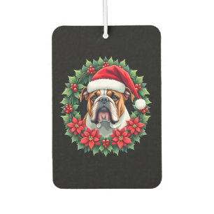 Funny Christmas English Bulldog Tank Top Air Freshener