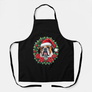 Funny Christmas English Bulldog Tank Top Apron