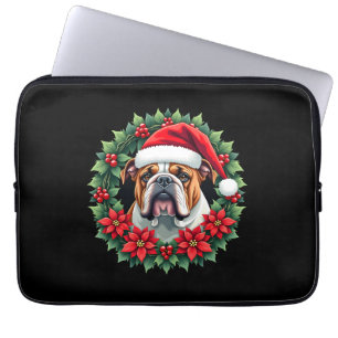 Funny Christmas English Bulldog Tank Top Laptop Sleeve