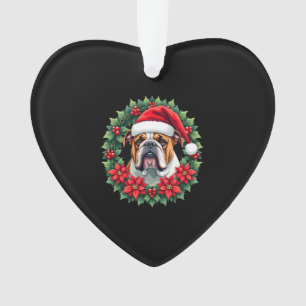 Funny Christmas English Bulldog Tank Top Ornament