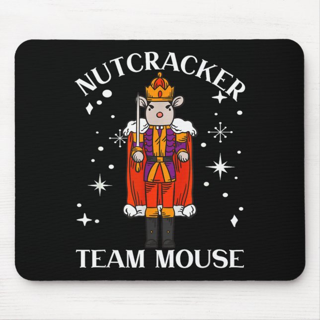 Funny Christmas Family Dance Team Mouse Nutcracker Mouse Pad (Front)