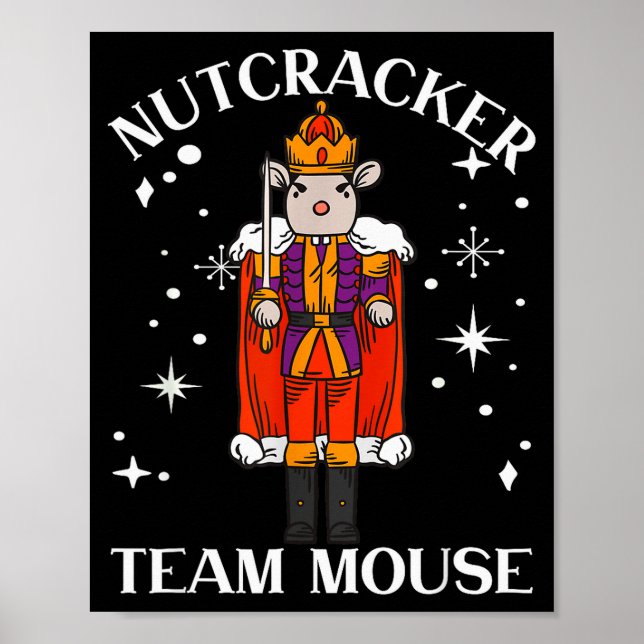 Funny Christmas Family Dance Team Mouse Nutcracker Poster (Front)
