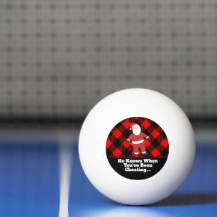 Funny Christmas Family Fun Santa Knows Cheating Ping Pong Ball