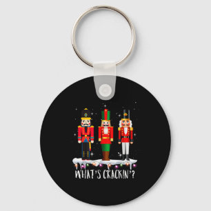 Funny Christmas Family Whats Crackin_ Nutcracker - Keychain