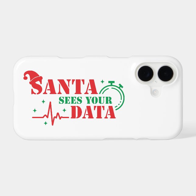 Funny Christmas Fitness Data Tracking Apparel (Verso (Horizontal))