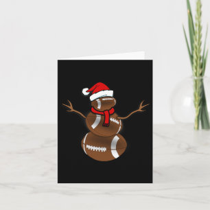 Funny Christmas Football Ball Santa Snowman  Card