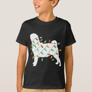 Funny Christmas for Dog Lover Christmas Lights Pug T-Shirt