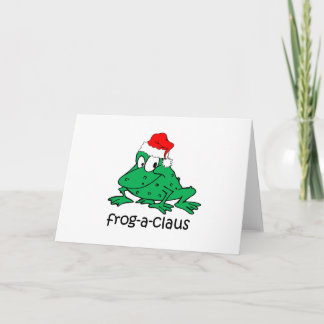 Funny Christmas frog Holiday Card