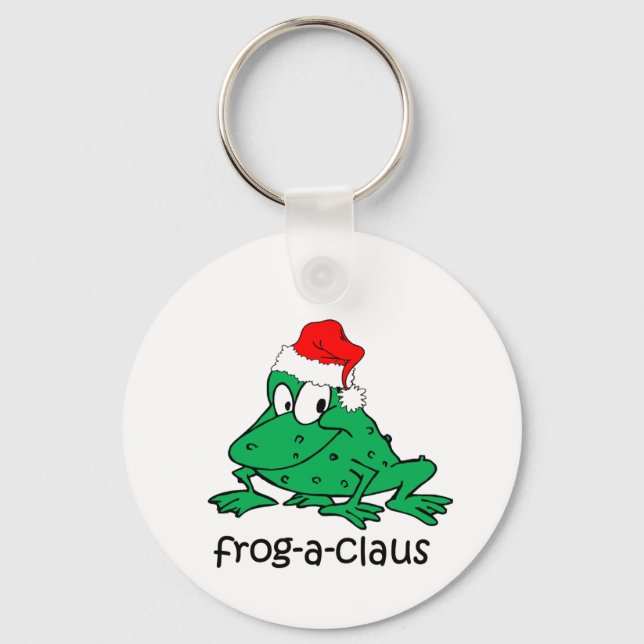 Funny Christmas frog Keychain (Front)