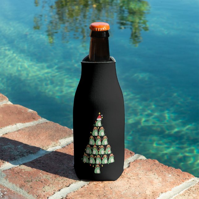 Funny Christmas Frog Tree Xmas Froggy Lovers Gift Bottle Cooler (In Situ Pool)