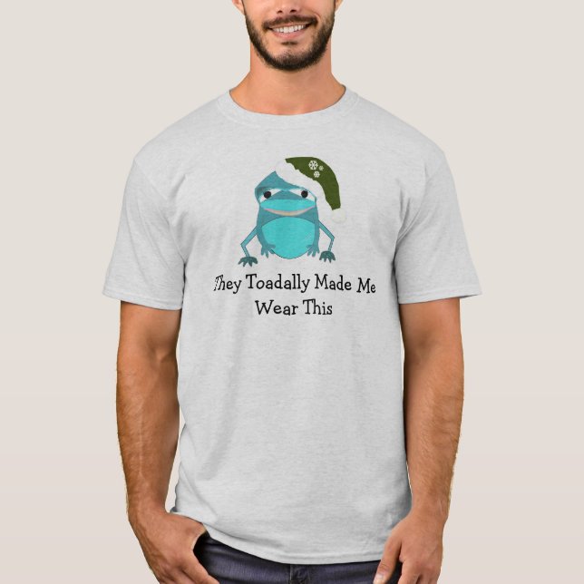 Funny Christmas Frog With Saying T-Shirt (Front)