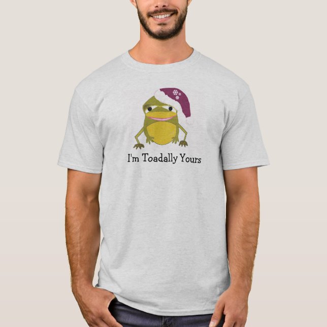 Funny Christmas Frog With Saying T-Shirt (Front)