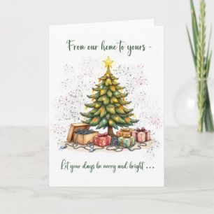 Funny Christmas from Our Home to Yours Tree Lights Card