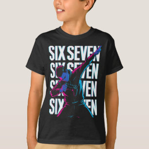 Funny Christmas Gamer Dabbing Xmas Dab Six Seven 6 T-Shirt