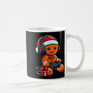 Funny Christmas Gamer Gingerbread Xmas Gaming Men Coffee Mug