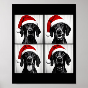 Funny Christmas German Shorthaired Inter Santa Pho Poster