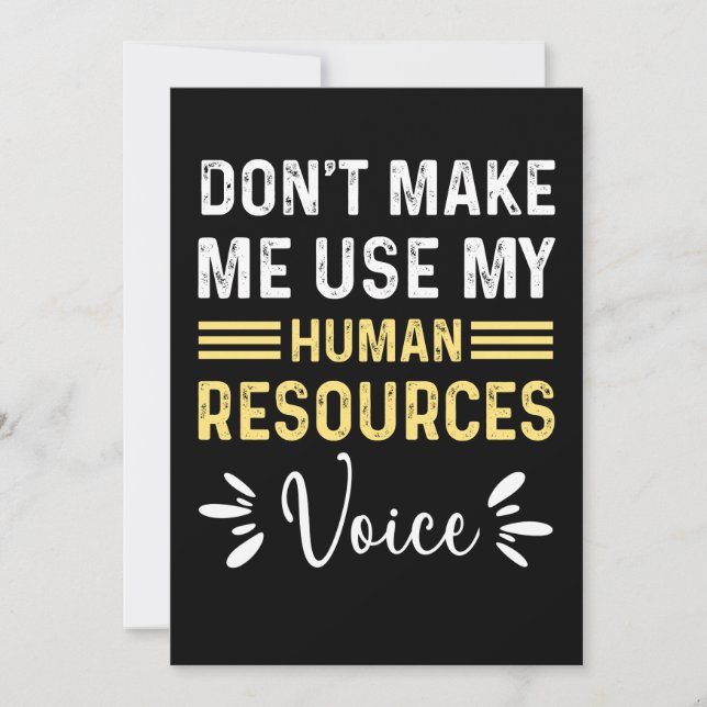 Funny Christmas Gift For Human Resources for mom Invitation (Front)