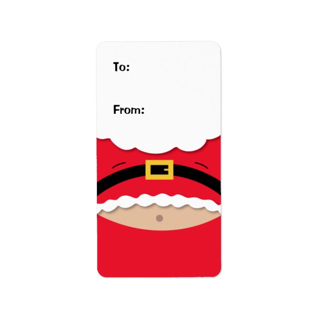 Funny Christmas Gift Tag Label (Front)