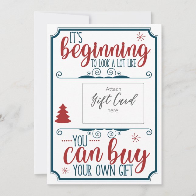 Funny Christmas Gift Voucher Holder (Front)