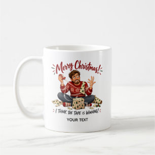 Funny Christmas Gift Wrapping Personalized Card Coffee Mug