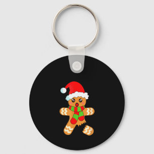 Funny Christmas Gingerbread Man Cookie Oh Snap  Keychain