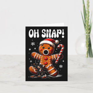 Funny Christmas Gingerbread Man Oh Snap Outfit Paj Card