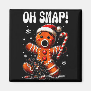 Funny Christmas Gingerbread Man Oh Snap Outfit Paj Magnet