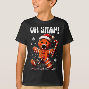 Funny Christmas Gingerbread Man Oh Snap Outfit Paj T-Shirt