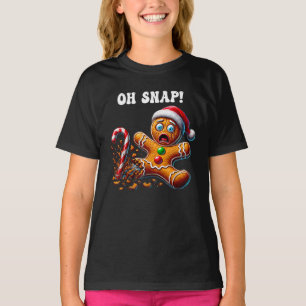 Funny Christmas Gingerbread Man Oh Snap Pajama T-Shirt