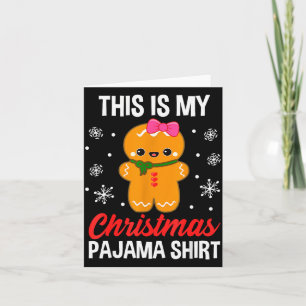 Funny Christmas Gingerbread Man Pajama Pj Outfit G Card