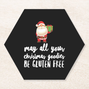 Funny Christmas Gluten Free Paper Coaster