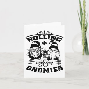 Funny Christmas Gnome Cute Kids Girls Boys Women G Card