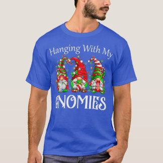 Funny Christmas Gnome Hanging With My Gnomies Fami T-Shirt