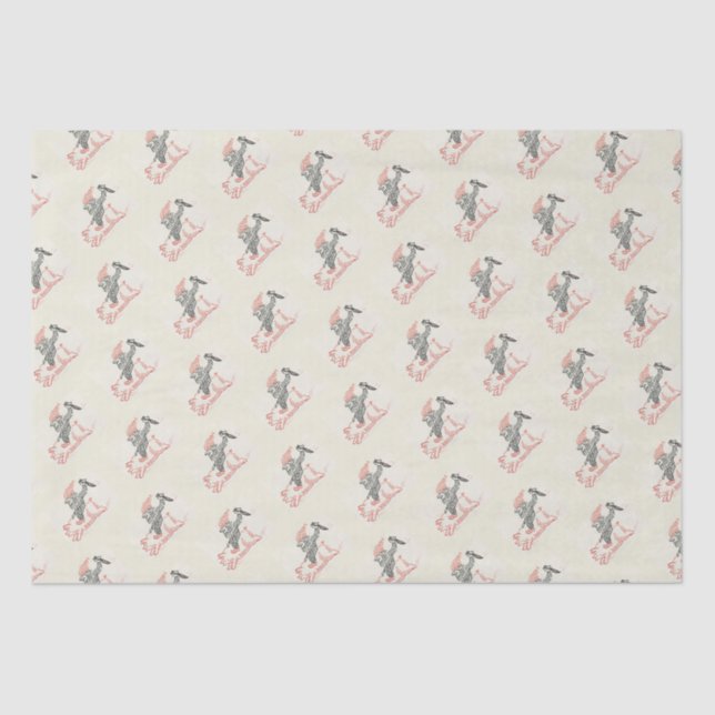 Funny Christmas Gnome Tissue Paper (Front)