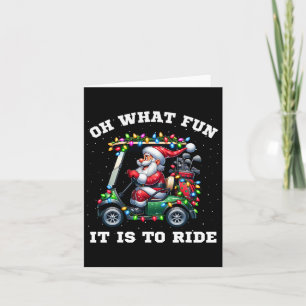 Funny Christmas Golfer Santa What Fun It Is To Rid Card