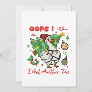Funny Christmas Goose Card – Oops