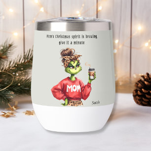 Funny Christmas Grumpy Green Fur Women-Mom