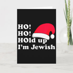 Funny Christmas Hat Design For Irreverent Jewish P Card