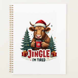 Funny Christmas Highland Cow Vintage Holiday Quote Planner