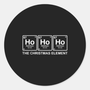Funny Christmas Ho Ho Ho 67 Chemistry Science Peri Classic Round Sticker