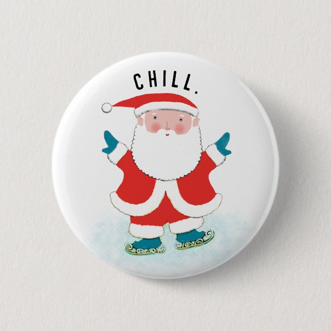 Funny Christmas Holiday 2 Inch Round Button (Front)