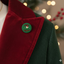 Funny Christmas Holiday Button
