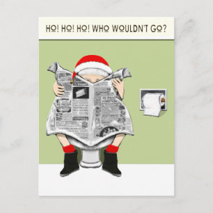 Funny Christmas Holiday Cartoon Postcard