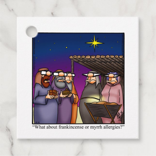 Funny Christmas  Holiday Gift Tags (Front)