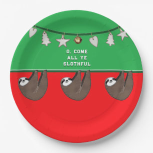 Funny Christmas Holiday Paper Plate